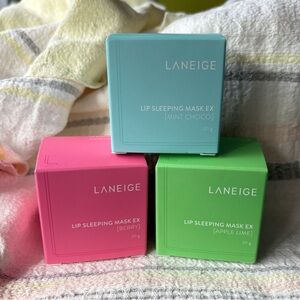 LANEIGE Lip Sleeping Mask 3 set (20g) Berry, Mint Choco, Apple Lime)